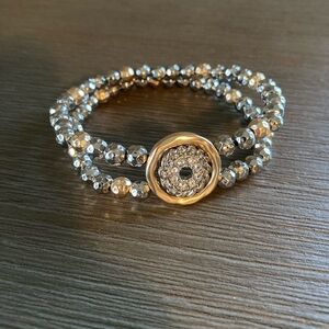 Chicos stretch gold & silver bracelet